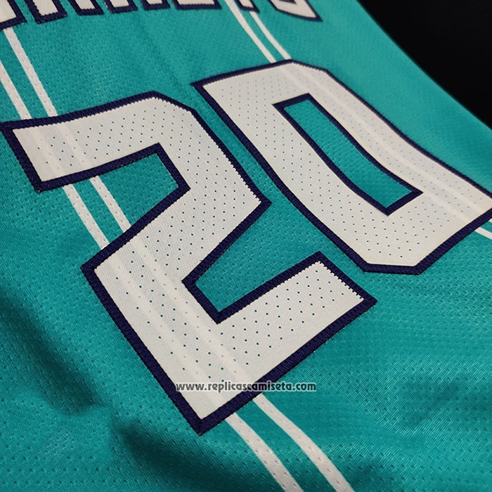 Camiseta Charlotte Hornets Gordon Hayward #20 Icon Autentico 2020-21 Verde